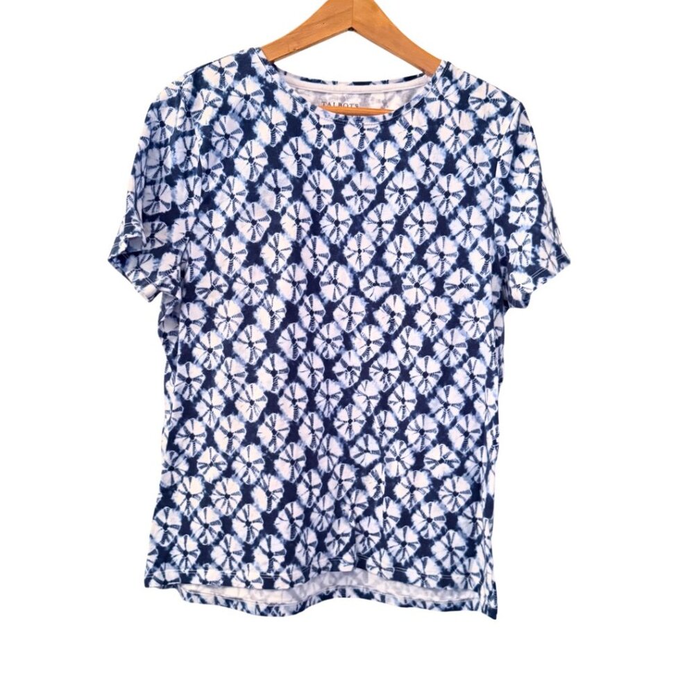 Talbots shibori style cotton short sleeve tee - Petite XL